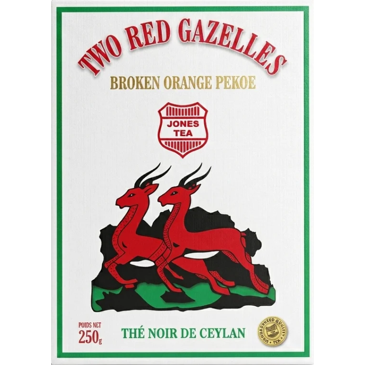 Two Red Gazelles Thé Noir de Ceylan شاي احمر