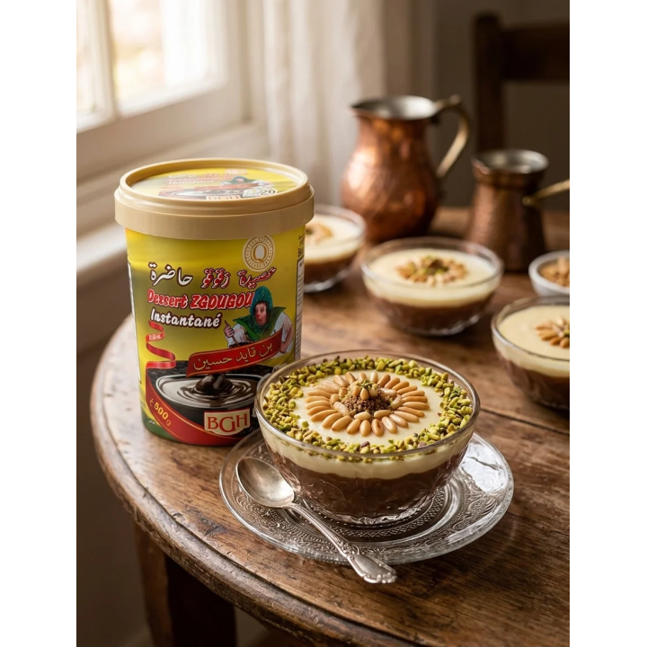 Dessert Assida Zgougou Instantané عصيدة الزقوقو